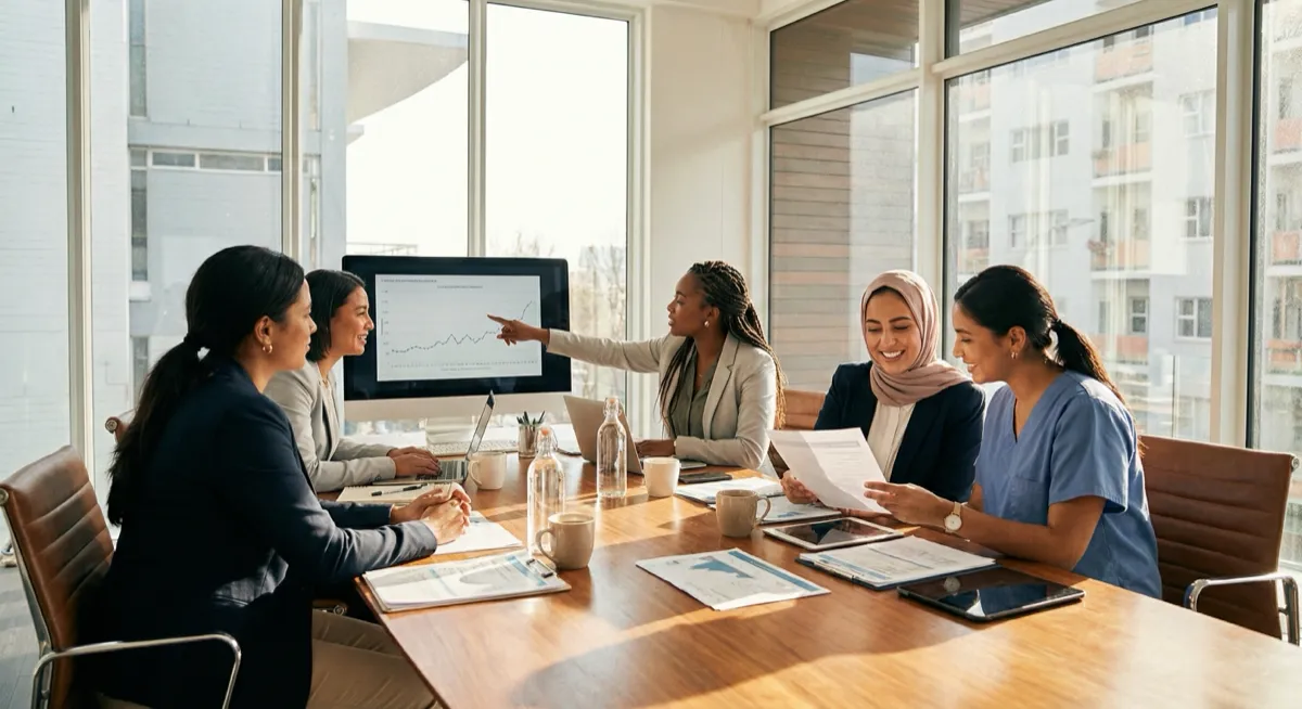 Diverse team of researchers and professionals